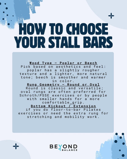 Wall-Mounted Wooden Stall Bars