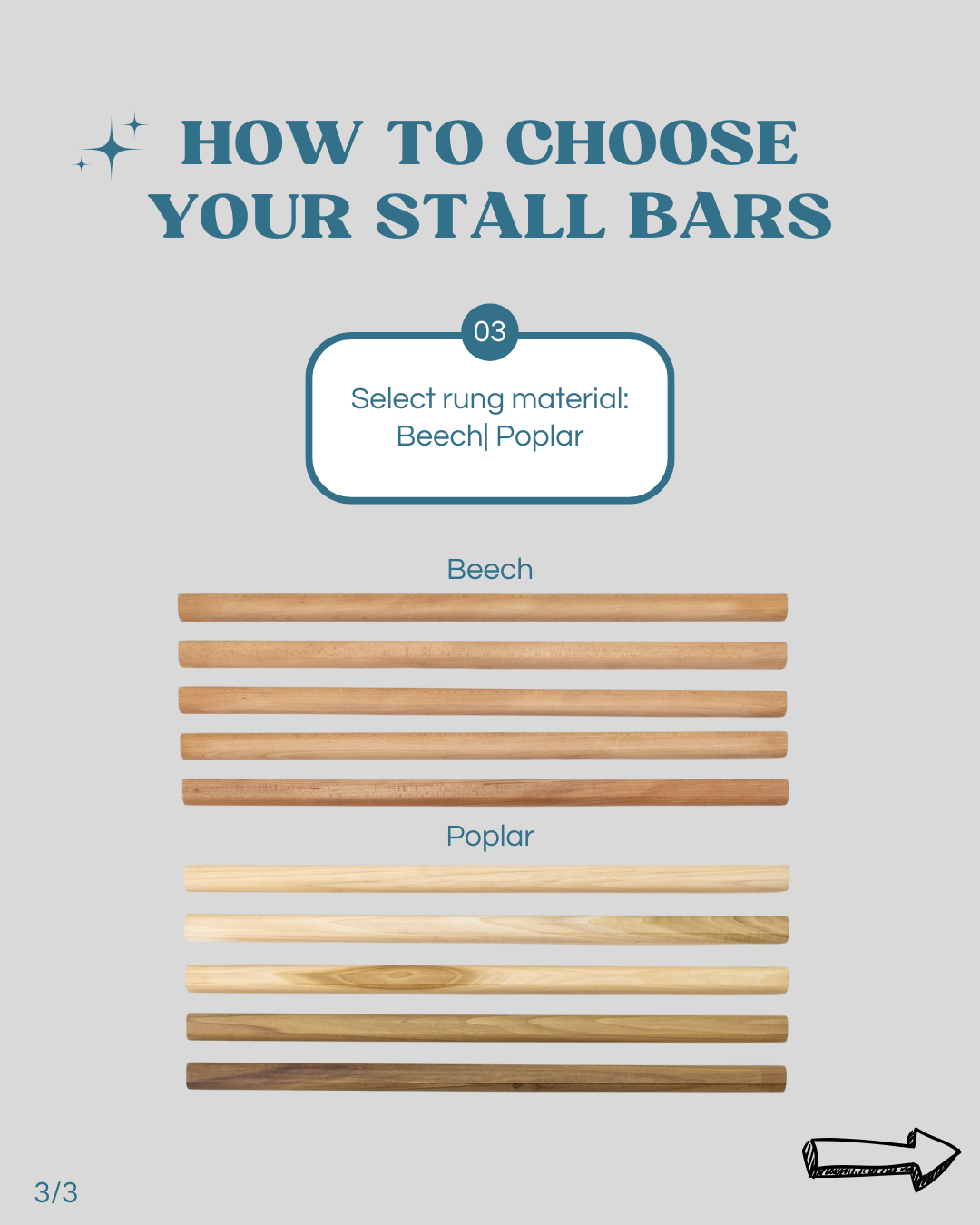 Wall-Mounted Wooden Stall Bars