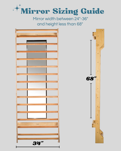 Wall-Mounted Wooden Stall Bars