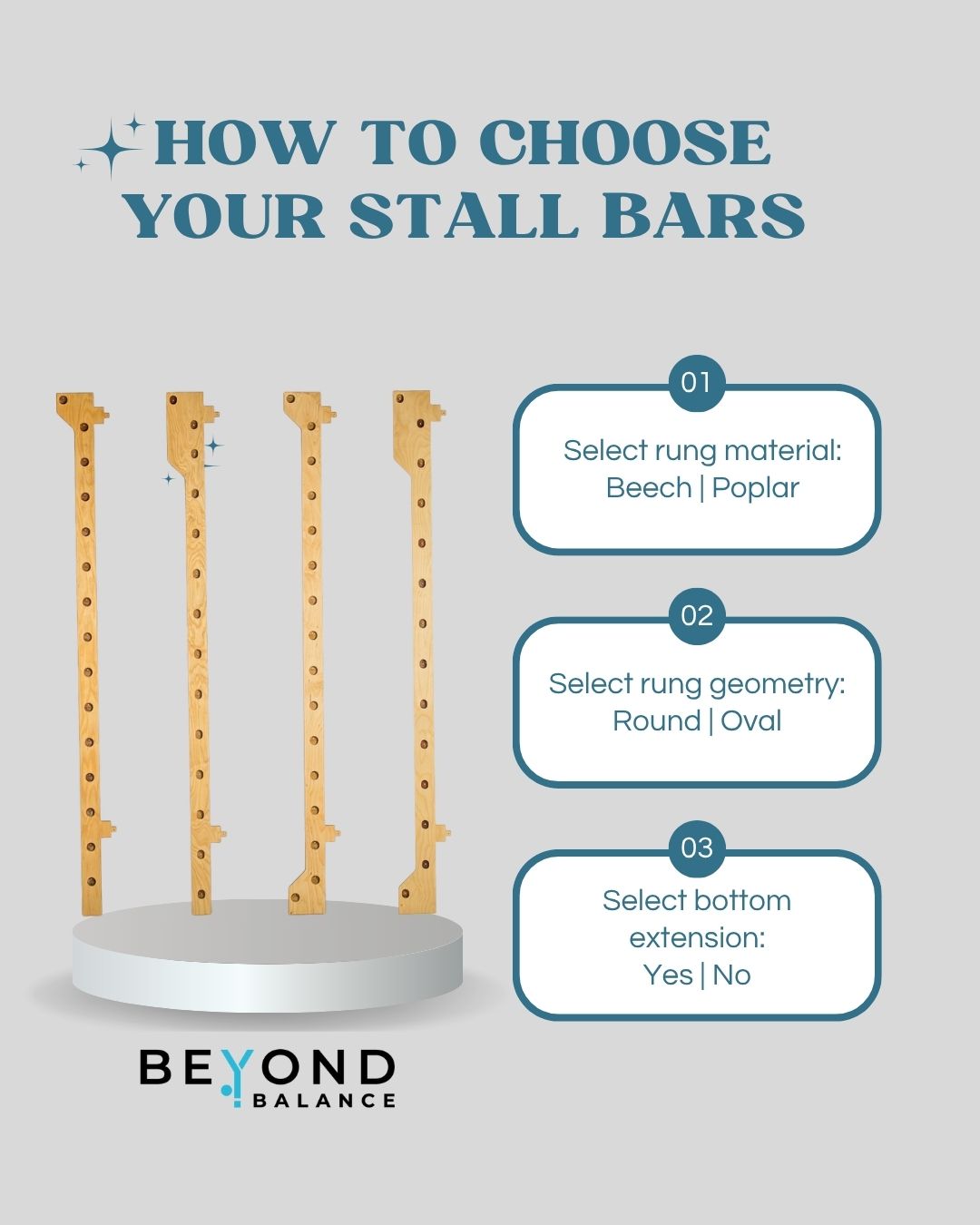 Wall-Mounted Wooden Stall Bars