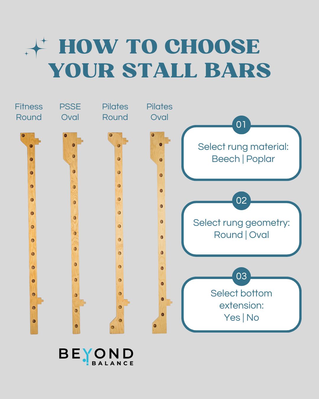 Wall-Mounted Wooden Stall Bars