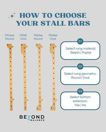 Wall-Mounted Wooden Stall Bars