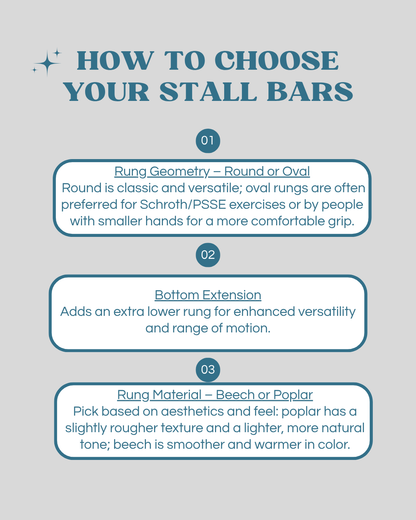 Wall-Mounted Wooden Stall Bars