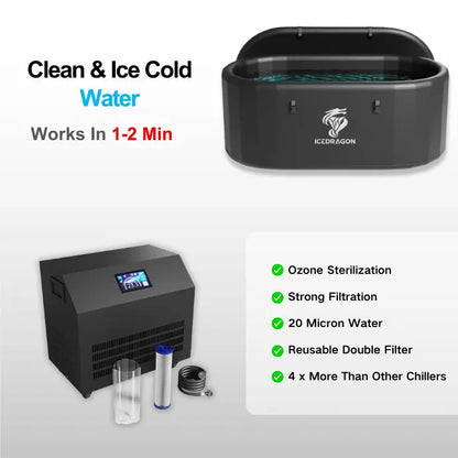 Icedragon Cold Plunge Tub Pro with 1HP Smart Water Chiller