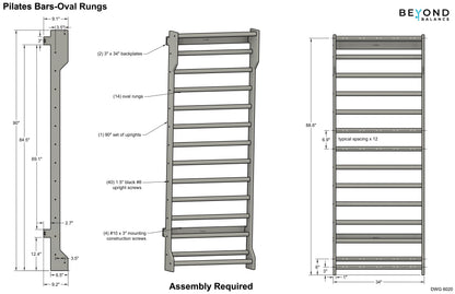 Wall-Mounted Wooden Stall Bars