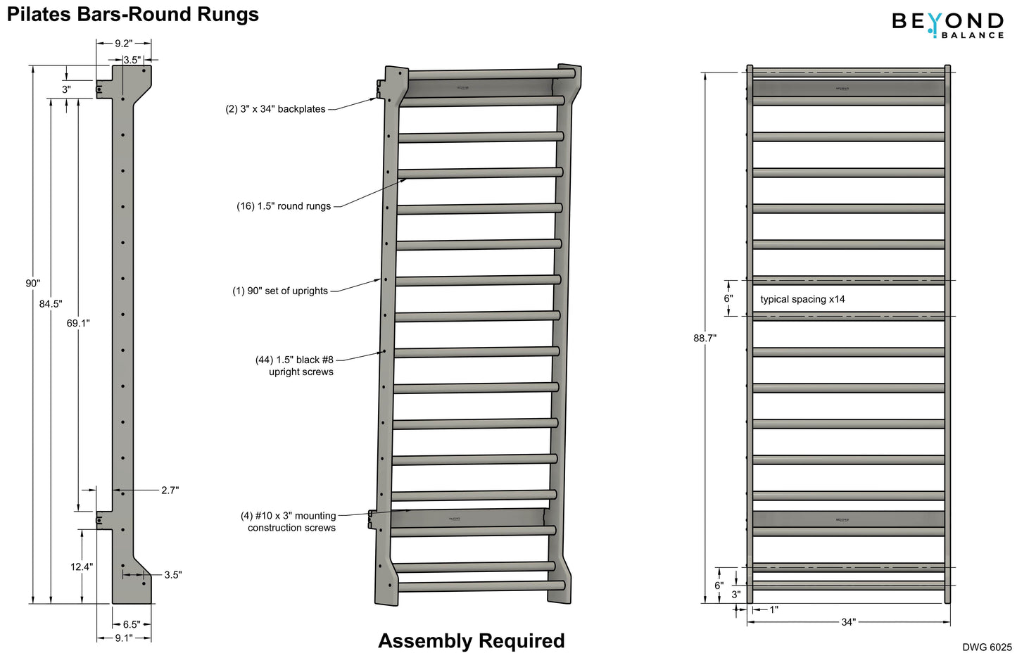 Wall-Mounted Wooden Stall Bars