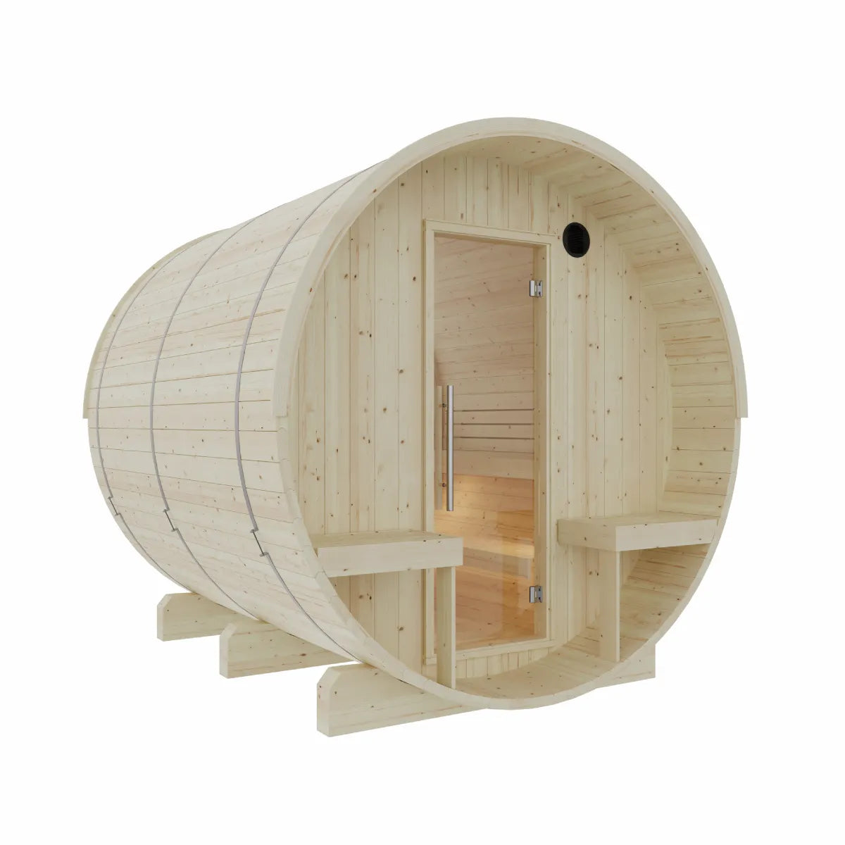 Helsinki Finnish Barrel Sauna with Terrace and WiFi Heater