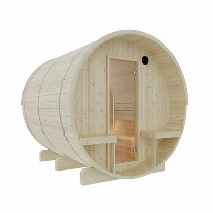 Helsinki Finnish Barrel Sauna with Terrace and WiFi Heater