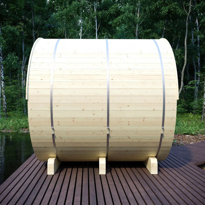 Helsinki Finnish Barrel Sauna with Terrace and WiFi Heater