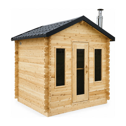 Canadian Timber Georgian Cabin 6-Person White Cedar Outdoor Sauna