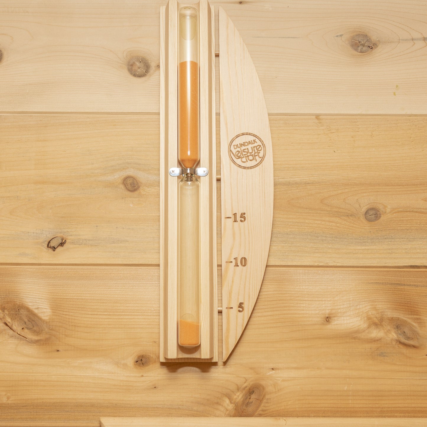 Canadian Timber Luna 4-person white cedar pod sauna, sauna sand timer