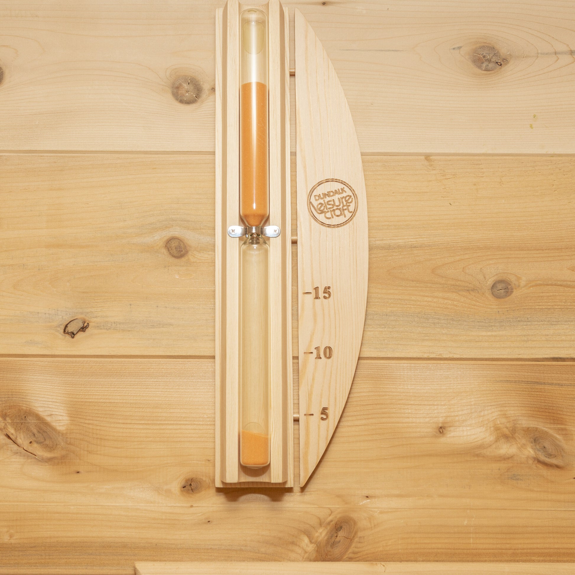 Canadian Timber Luna 4-person white cedar pod sauna, sauna sand timer