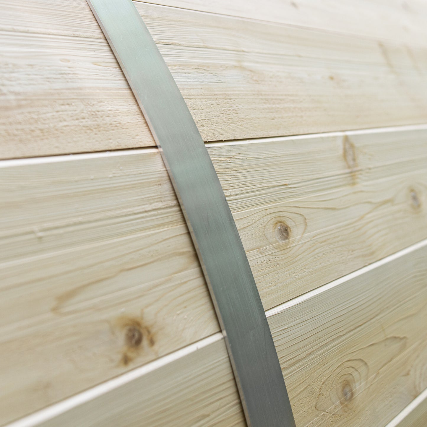 Canadian Timber Tranquility 6-person white cedar barrel sauna, cedar grain detail