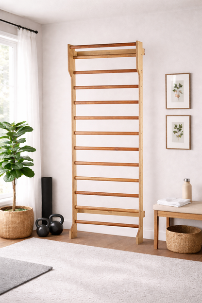 Wall-Mounted Wooden Stall Bars
