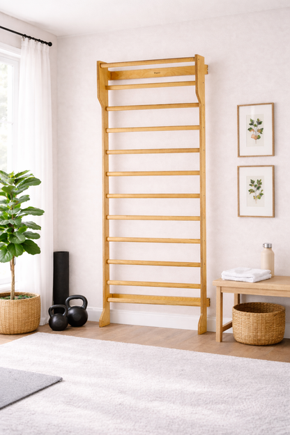 Wall-Mounted Wooden Stall Bars