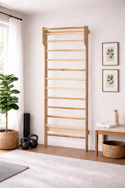 Wall-Mounted Wooden Stall Bars