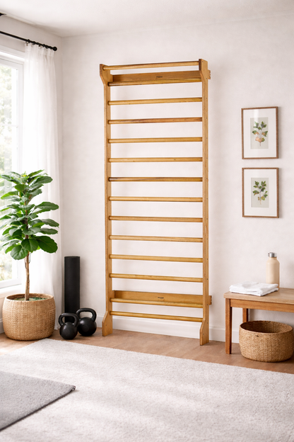 Wall-Mounted Wooden Stall Bars