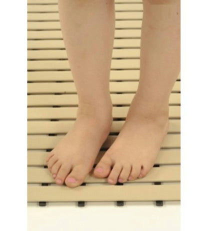 Harvia 90 cm width rollable beige PVC floor board mat by Finnish Sauna Builders.