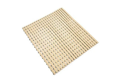 Harvia beige PVC floor board mat roll for saunas and steam rooms on a white background.